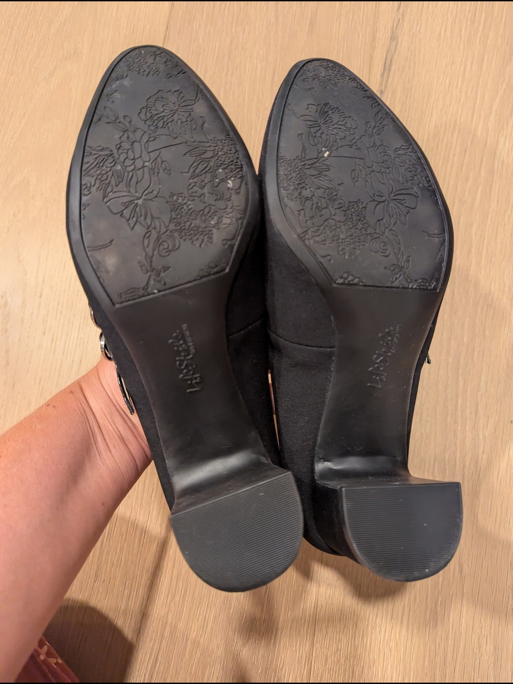 Life Stride Black Mary Jane Block Heel Pumps - Picture 4 of 8